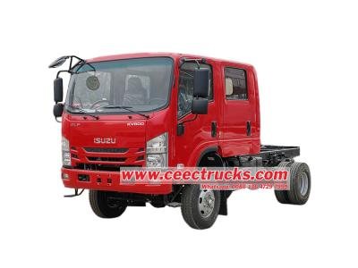 Isuzu 4X4 crew cabin fire fighting truck chassis