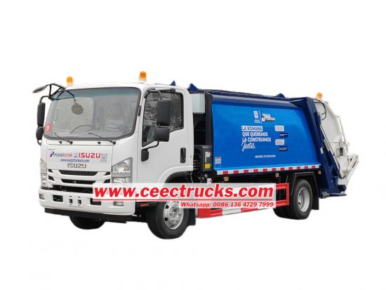 Isuzu 10 cbm automatic rear loader garbage truck