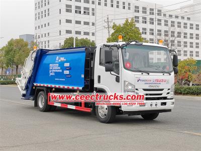 Isuzu 10 cbm automatic rear loader garbage truck