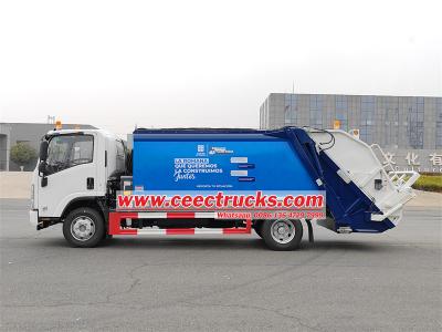 Isuzu 10 cbm automatic rear loader garbage truck