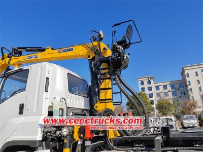 Isuzu 18 T hook lift garbage loader with hydraulic crane