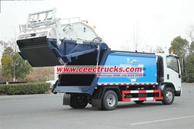 Isuzu ELF automatic rear loader garbage truck