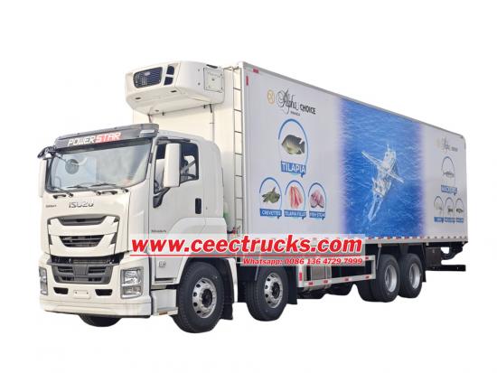 Isuzu 8x4 refrigerated reefer box truck