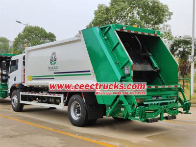 2025 new FAW 4x2 10CBM rear loader garbage truck