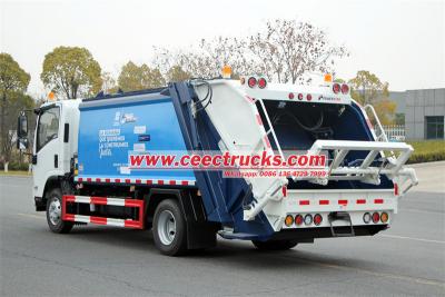 Isuzu ELF automatic rear loader garbage truck