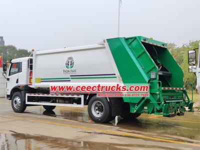 2025 new FAW 4x2 10CBM rear loader garbage truck