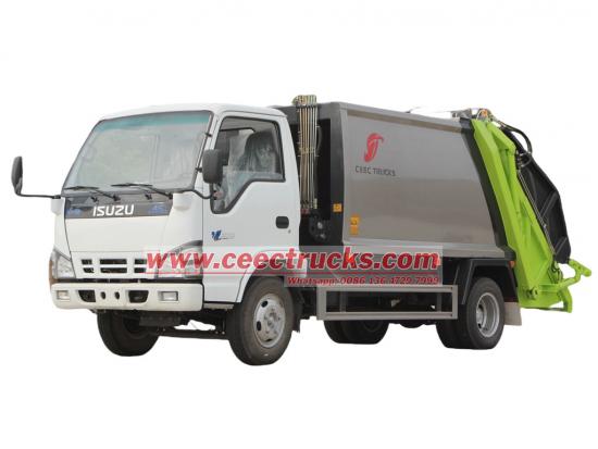 ISUZU NKR 5CBM rear loader compactor garbage lorry