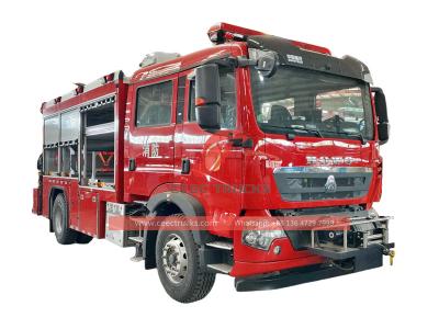 HOWO 4x2 fire rescue truck with lighting system