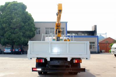 Isuzu NPR 190hp truck with 3 tons telescopic crane