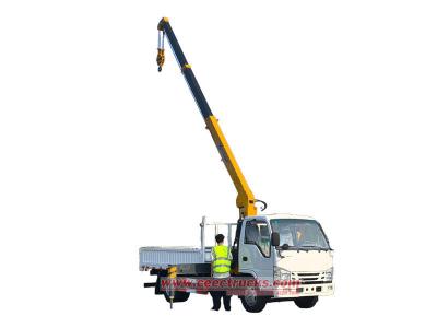Isuzu truck with 3Ton crane lift