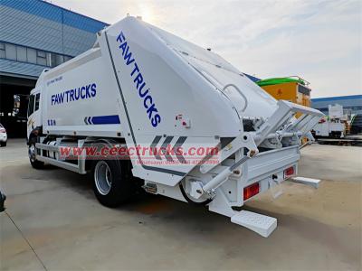 FAW J5K 4X2 RHD rear loader compactor truck