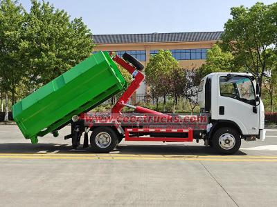 Isuzu ELF swing arm garbage truck