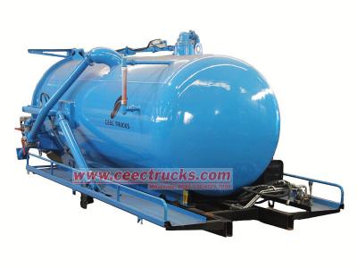 12 cbm vacuum suction pump truck upper body