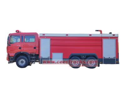 HOWO TX 6x4 double row water fire truck