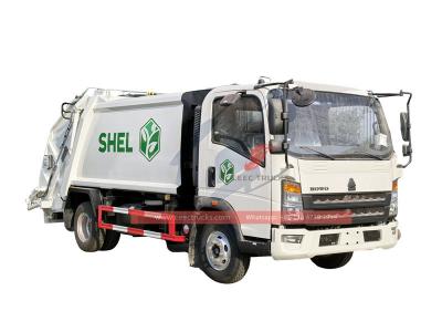 Howo 6CBM rear loader garbage truck