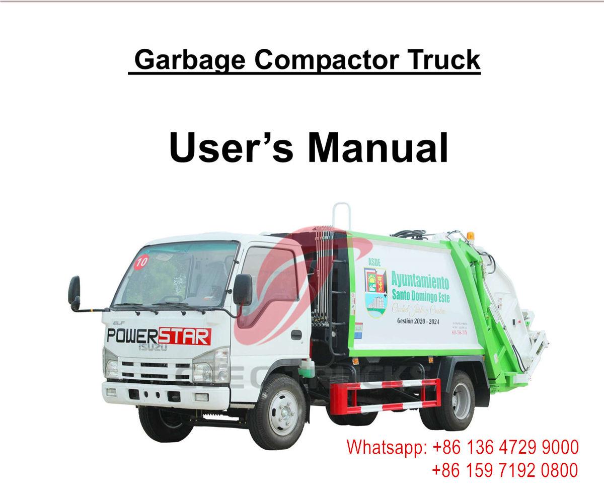 Камбоджа - Руководство пользователя мусоровоз с уплотнением отходов ISUZU 6 м3
