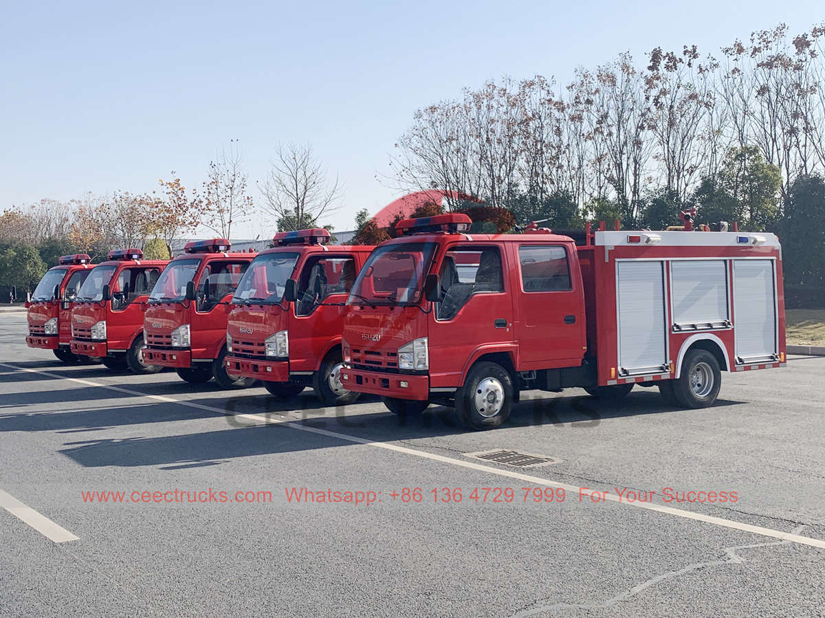 Вьетнам - 8 единиц водяных пожарных автомобилей ISUZU 1500 литров доставлены от CEEC TRUCKS
