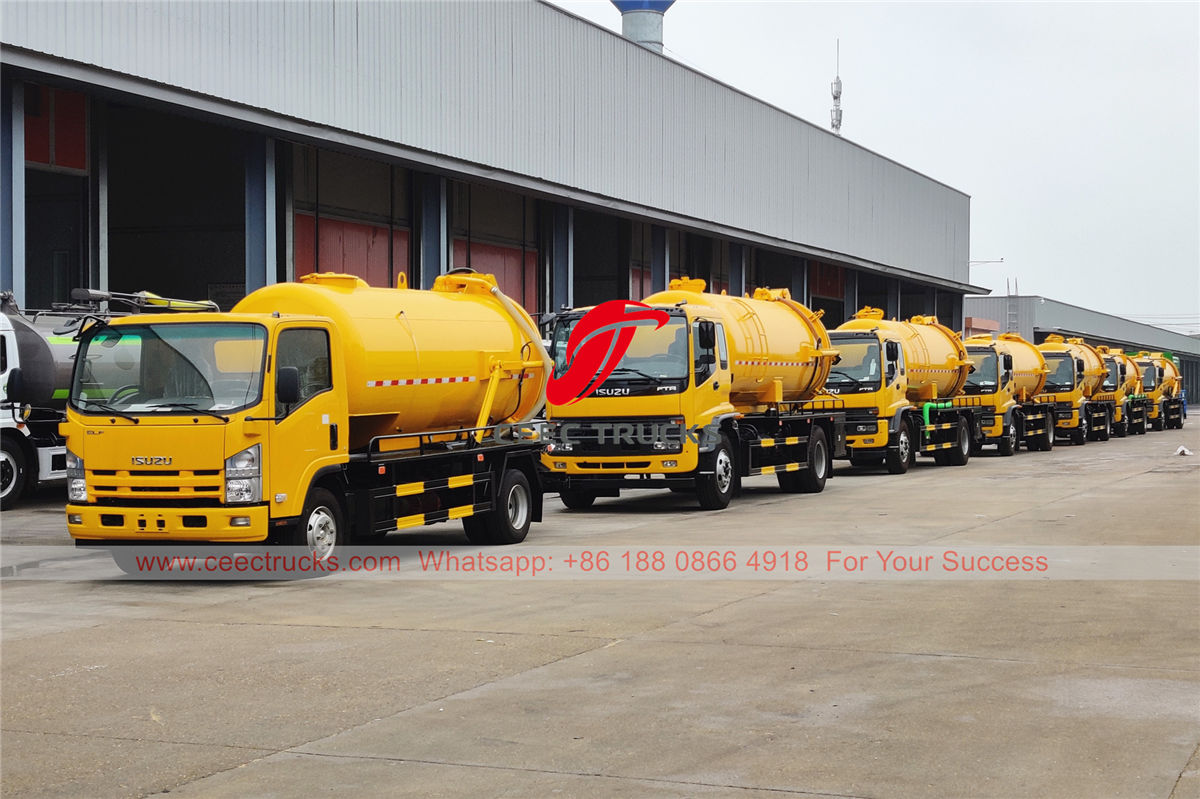 7 единиц вакуумных грузовиков ISUZU доставлены на Филиппины