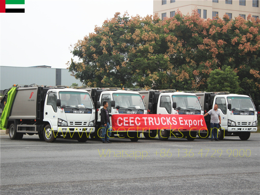 Дубай клиент купить еще 4 единицы грузовиков-мусоровозов isuzu 5cbm